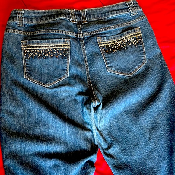 Women’s Christopher & Banks Bedazzled Jeans, Size 10 Average - Picture 2 of 6